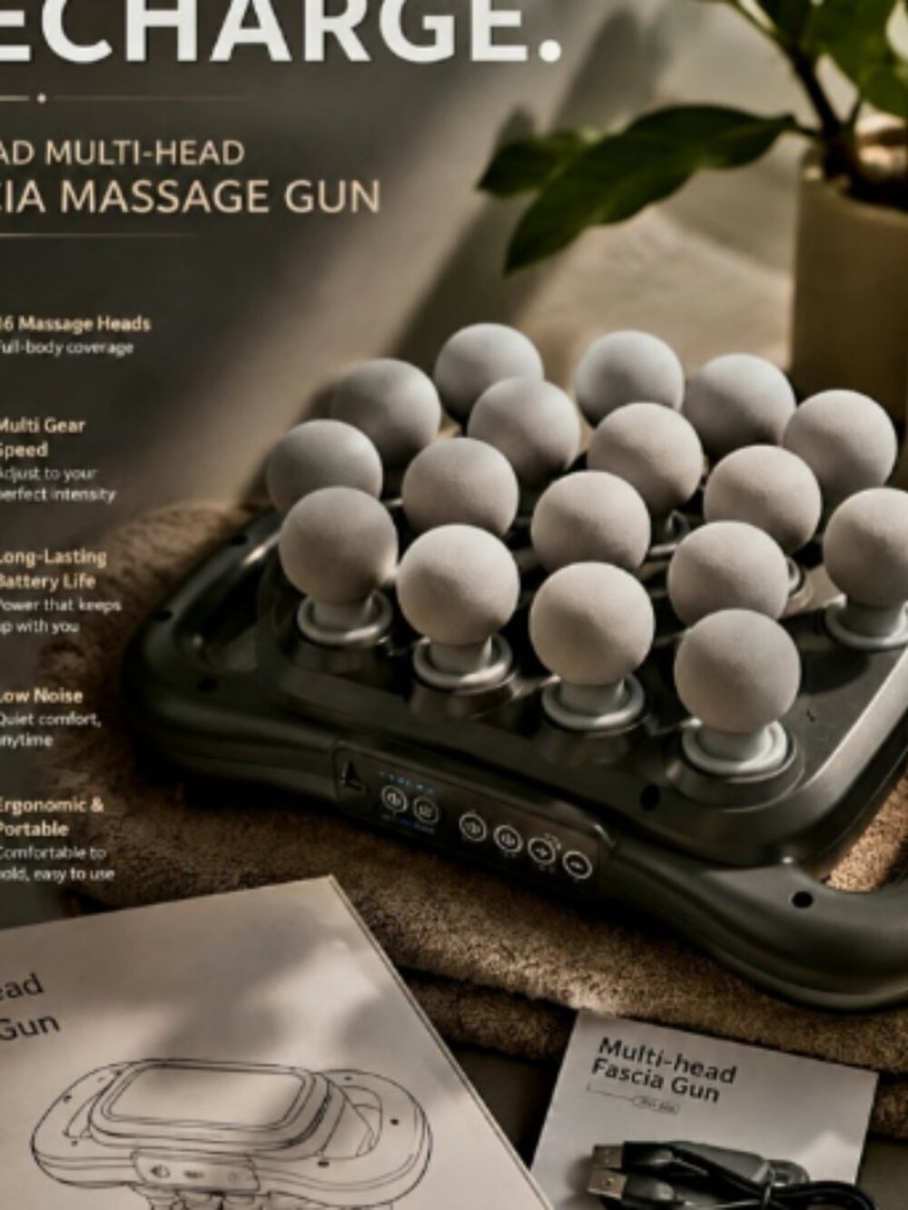16-Head Multi-Head Fascia Massager– Like New, Used Once